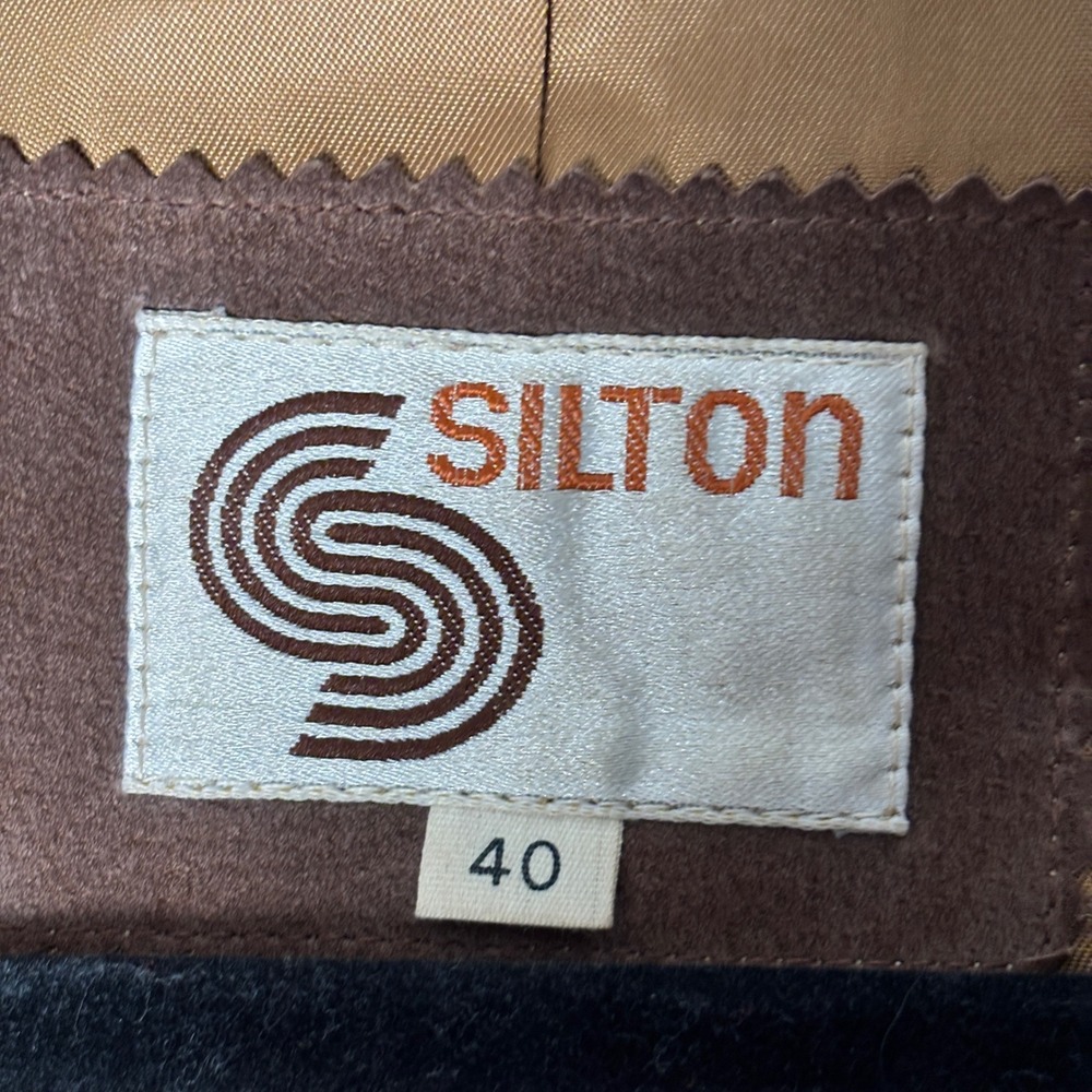 Vintage Silton Mens 40 Brown Suede Leather Western Blazer Jacket Sport Coat - Picture 4 of 16